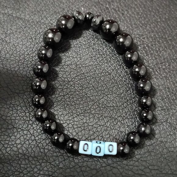 Handmade Celestial Night 000 angel numbers bracelet - Picture 3 of 5